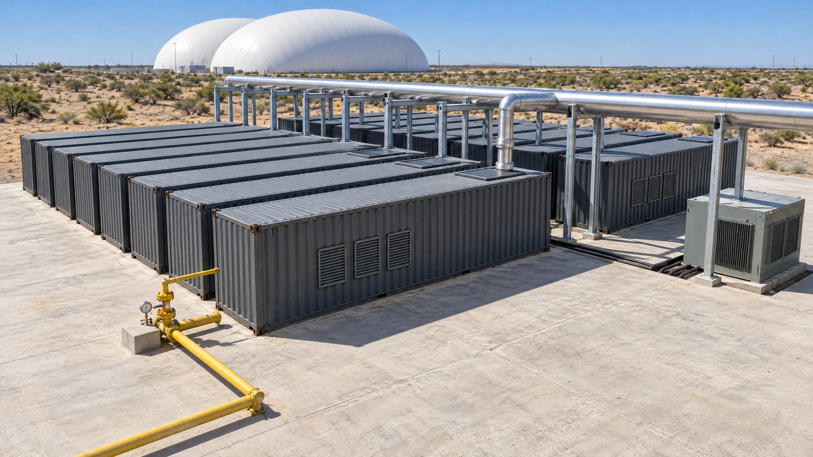 Fuel cell units in 40 ft containers